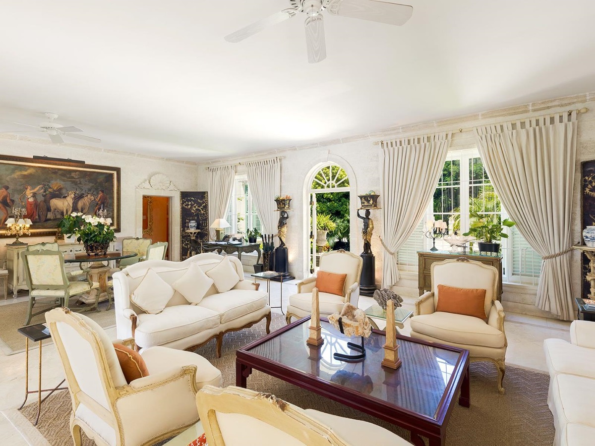 Sitting room at Leamington Estate in Barbados