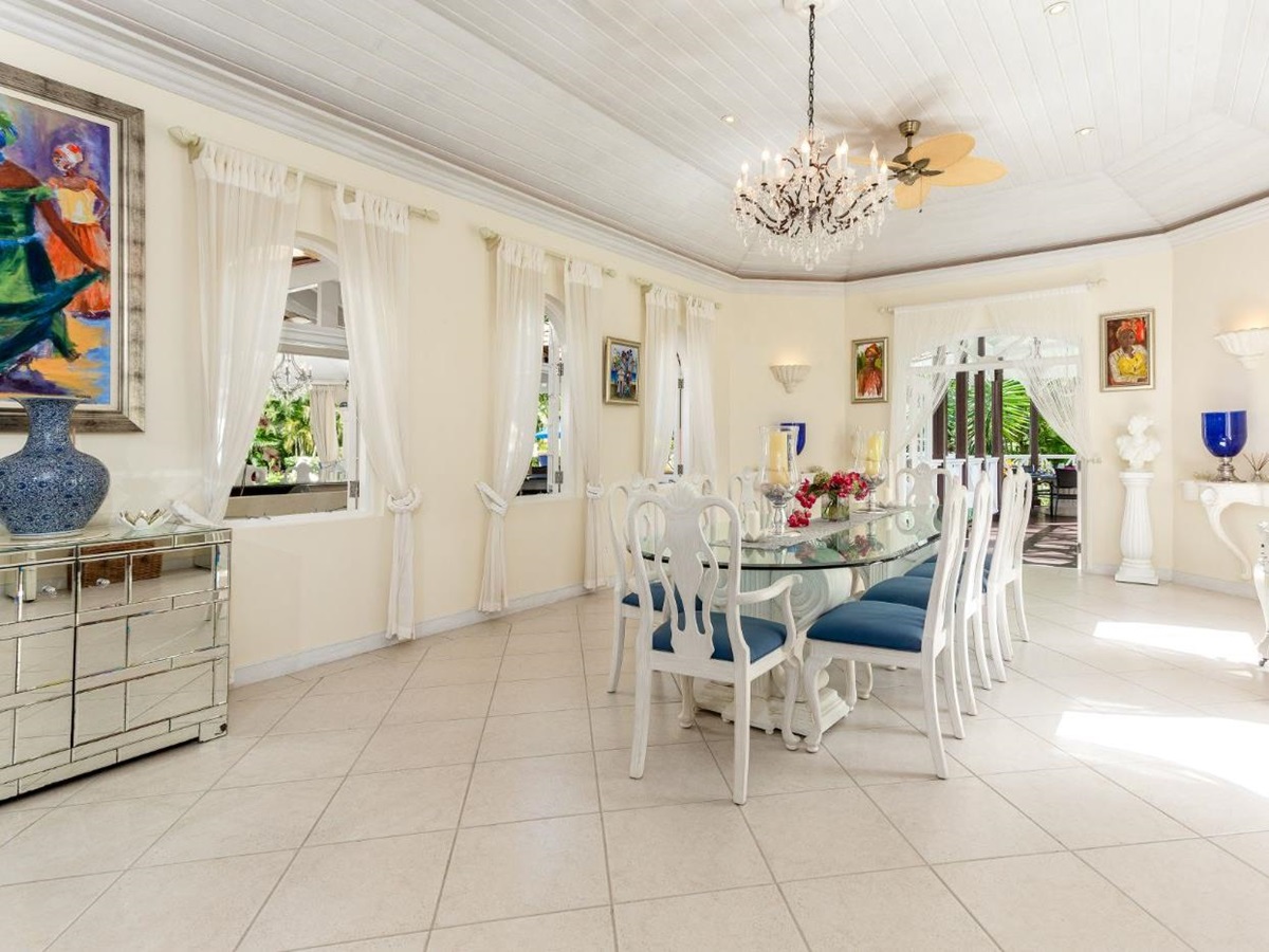 Dining Room at Serenity in Barbados