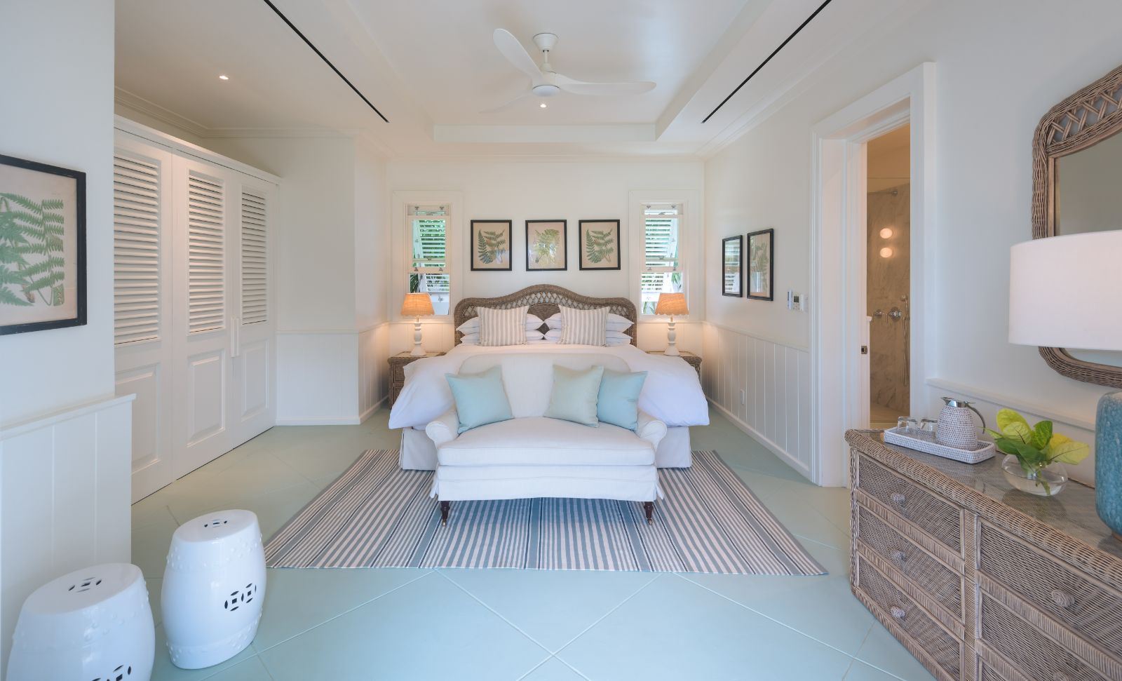 Bedroom 1 in the Carriage House at The Great House, luxury villa in Barbados