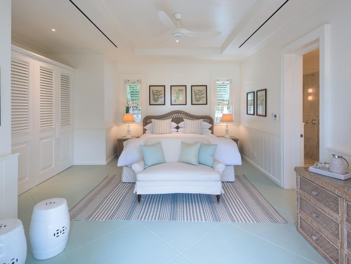 Bedroom 1 in the Carriage House at The Great House, luxury villa in Barbados