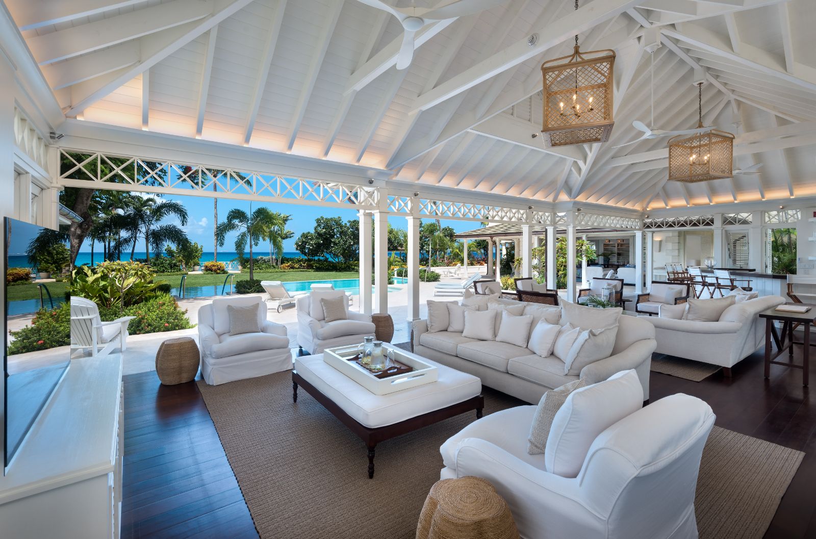 Full Living at The Great House, luxury villa in Barbados