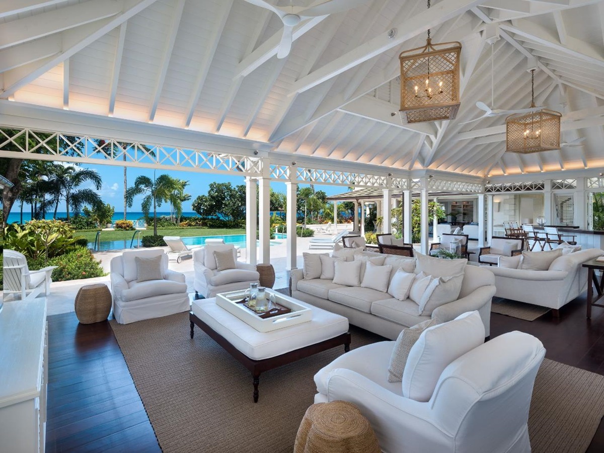 Full Living at The Great House, luxury villa in Barbados