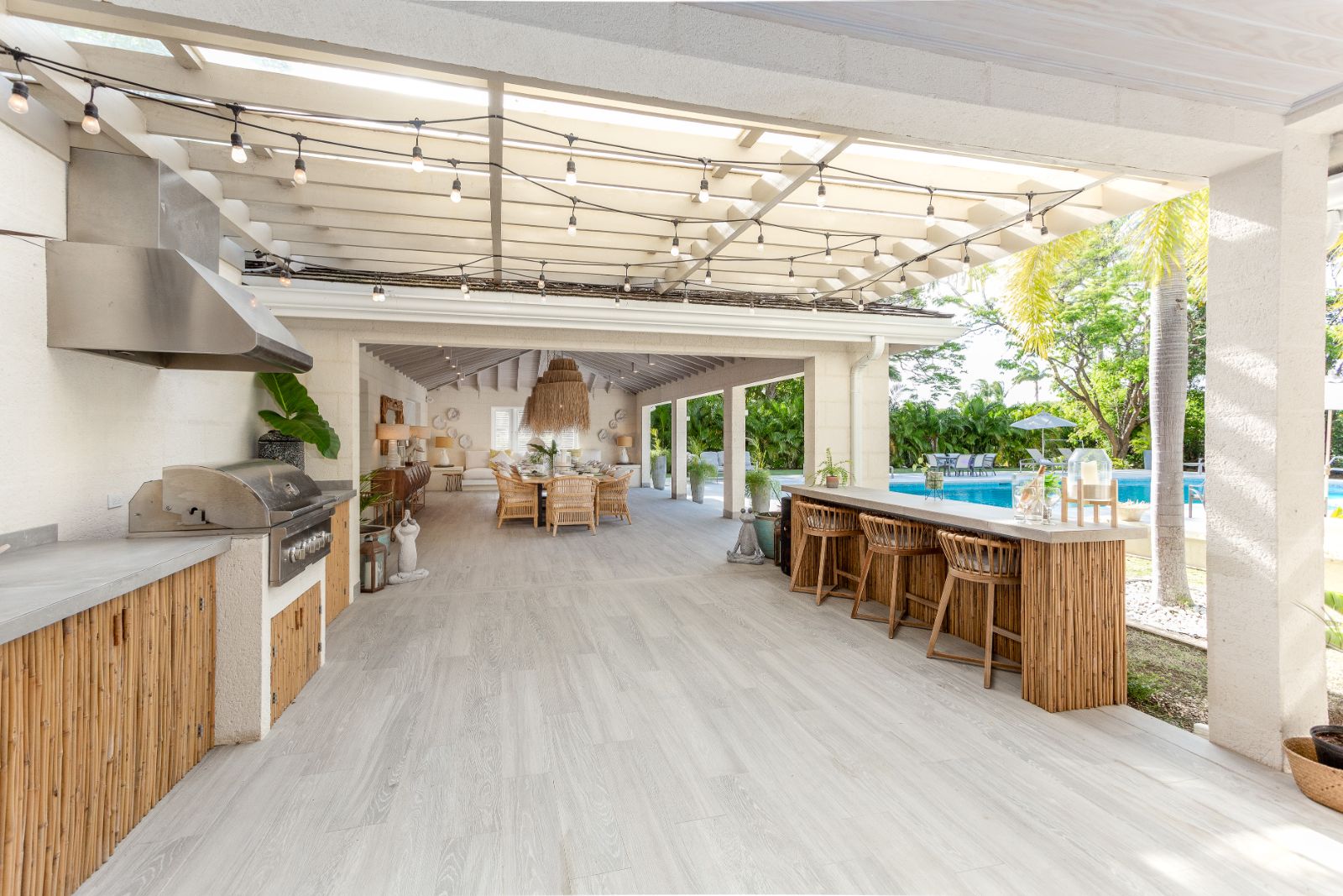 Outdoor Kitchen at Villa Aama in Barbados