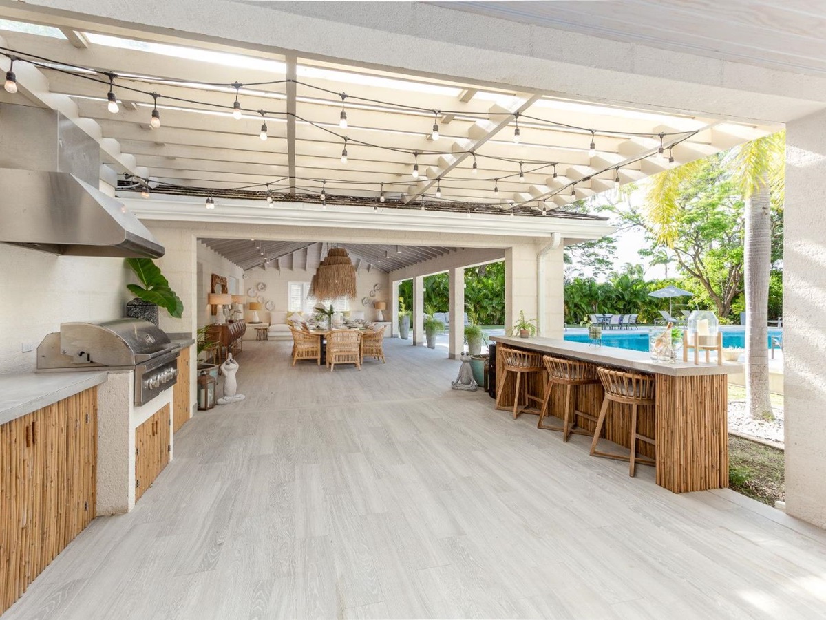 Outdoor Kitchen at Villa Aama in Barbados