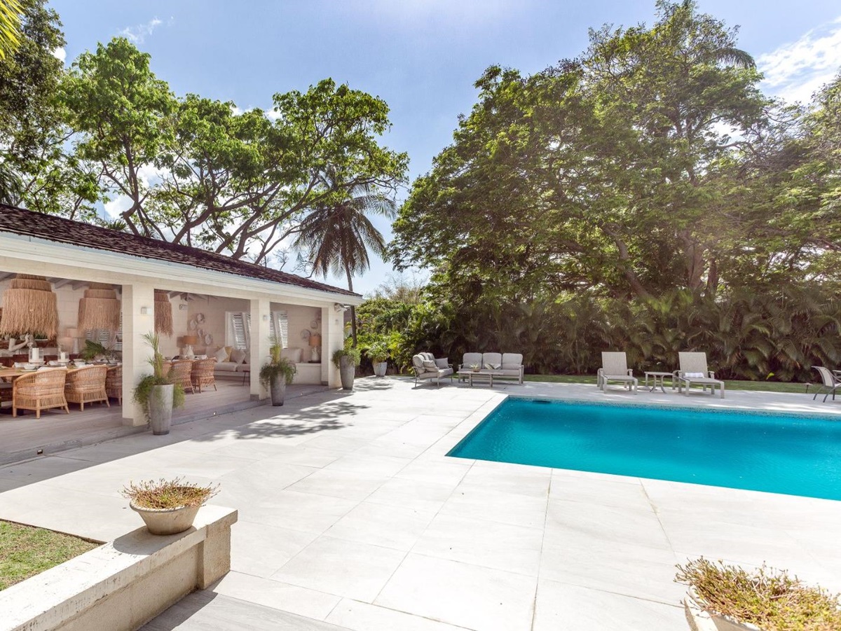 Poolside at Villa Aama in Barbados