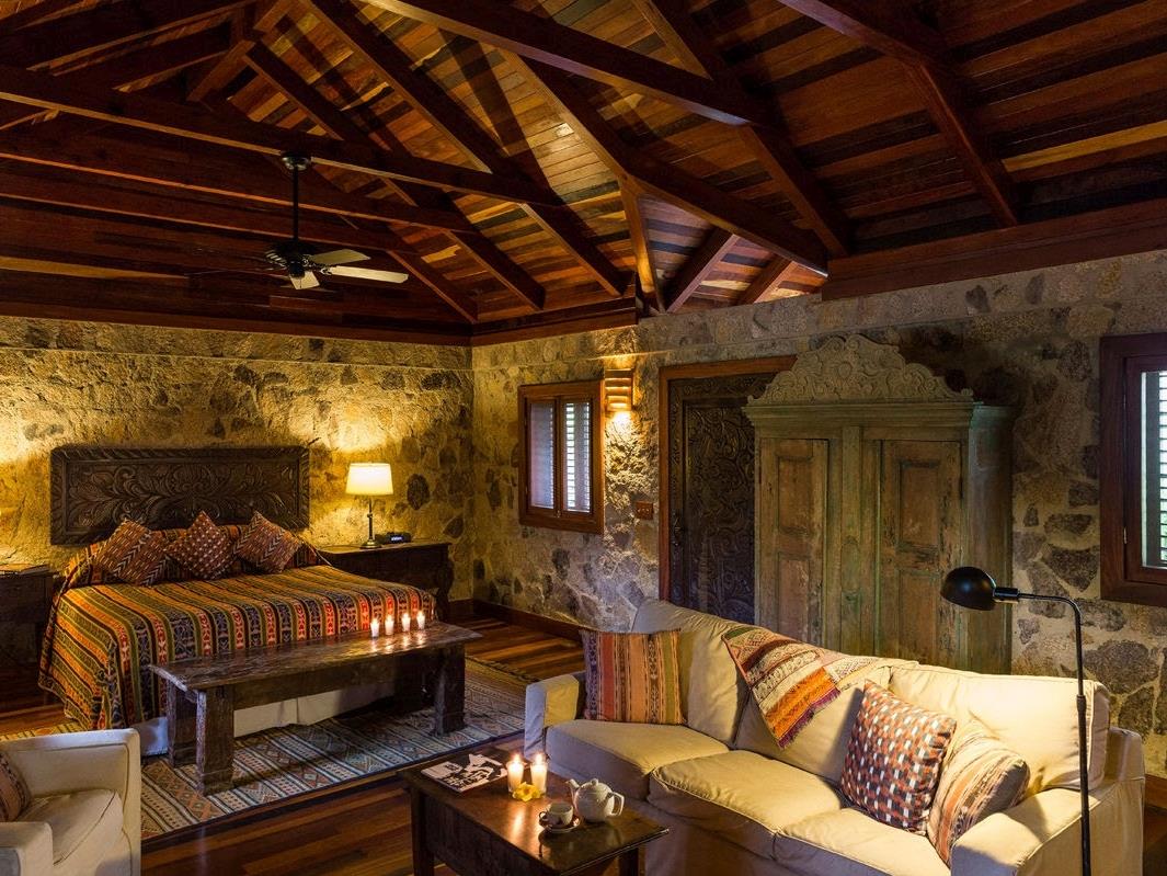 Bedroom at Blancaneaux Lodge in Belize
