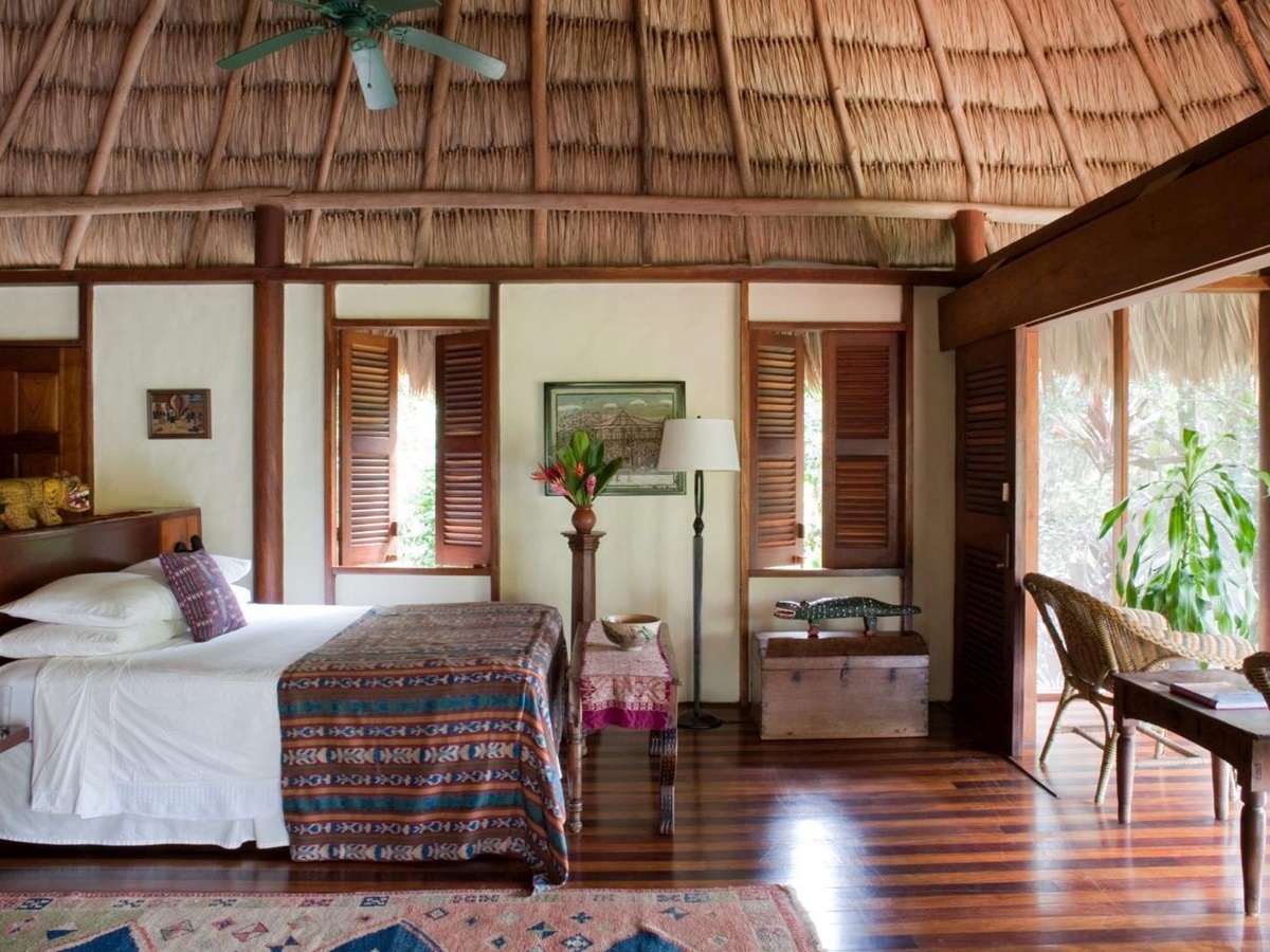Bedroom at Blancaneaux Lodge in Belize