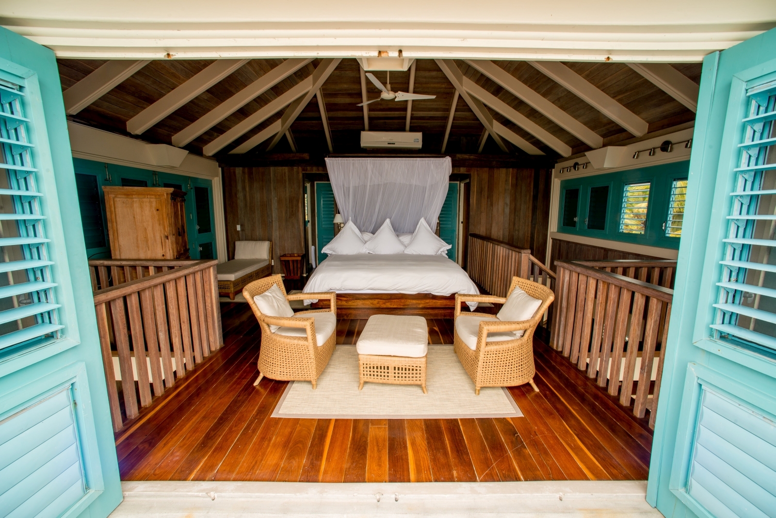 Bedroom at Cayo Espanto in Belize