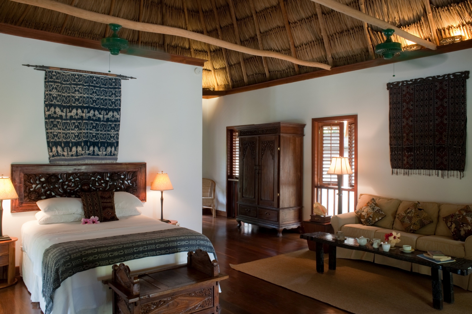 Bedroom at Turtle Inn in Belize