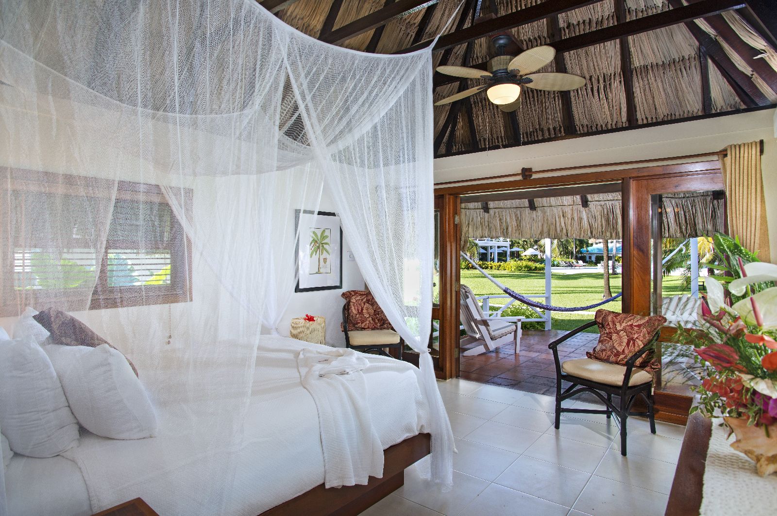 Inside a Casita at Victoria House resort on Ambergris Caye Belize