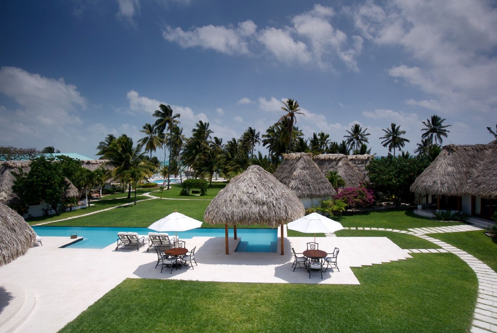 The grounds of Victoria House resort on Ambergris Caye Belize
