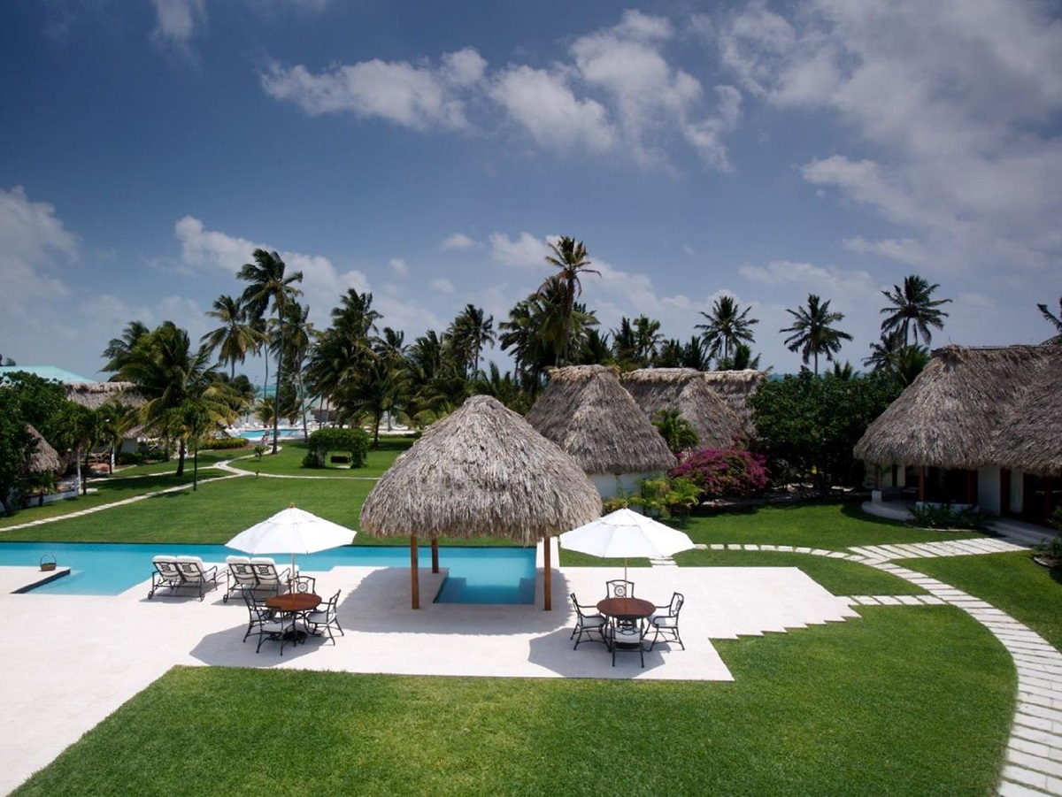 The grounds of Victoria House resort on Ambergris Caye Belize