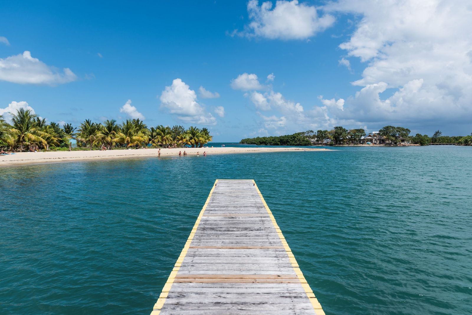 Pier and pristine beach near Placencia Belize