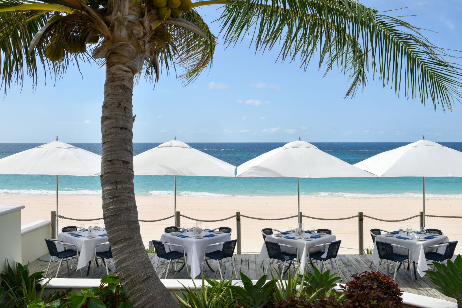 The beach club at the Rosewood Bermuda