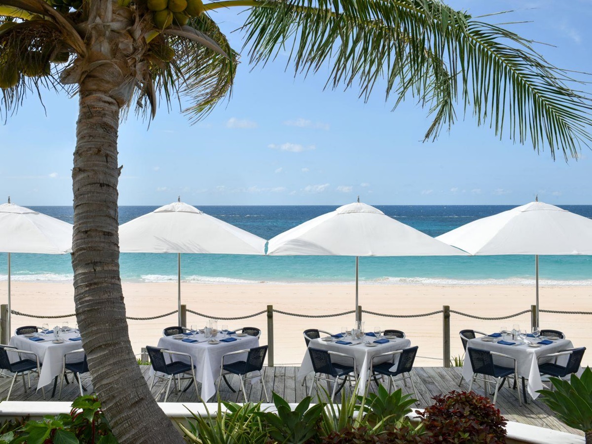 The beach club at the Rosewood Bermuda