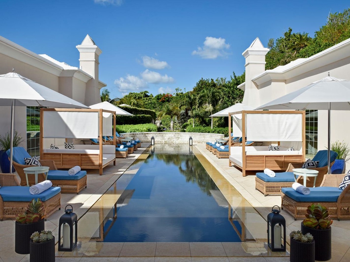 Pool within the spa complex at the Rosewood Bermuda