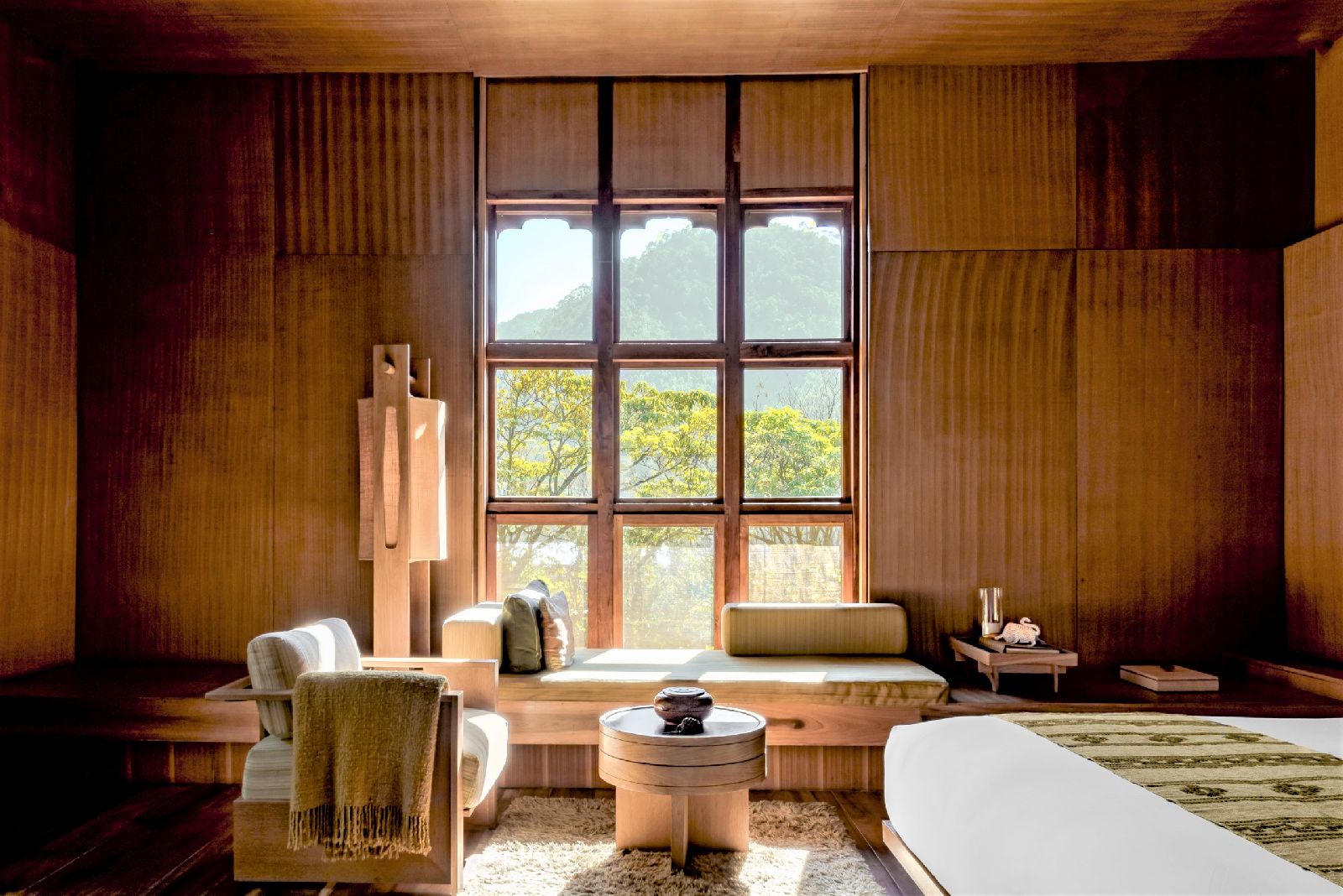 Suite with forest views at the Amankora Bumthang lodge in Bhutan