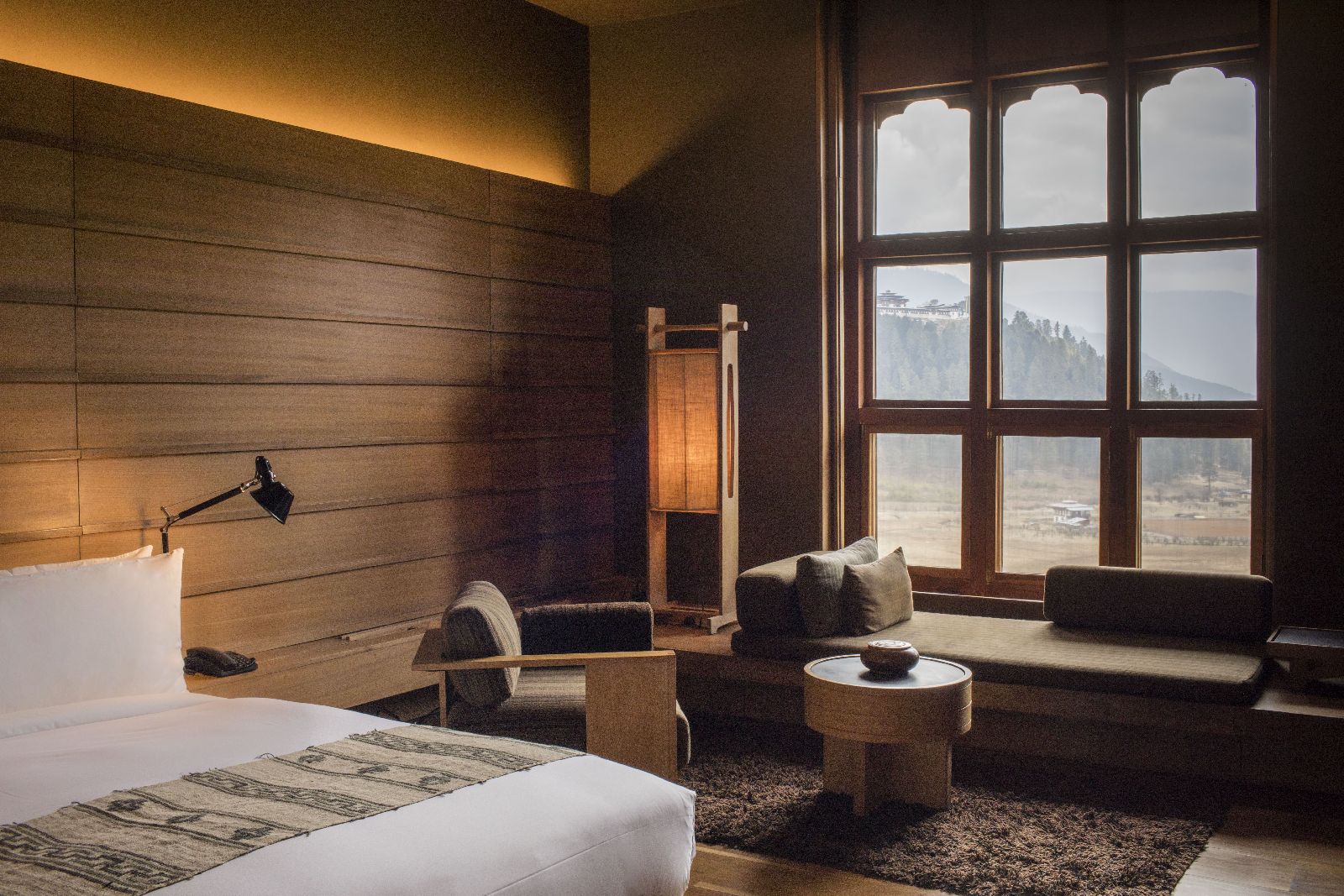 A comfortable suite at the Amankora Gangtey in Bhutan