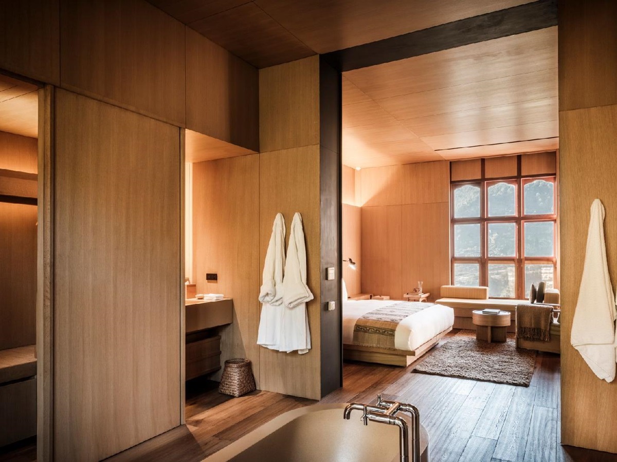 A spacious suite at Amankora Punakha in Bhutan