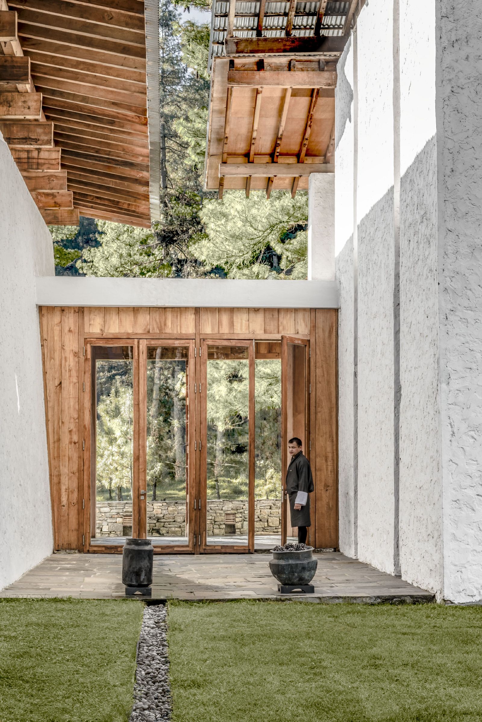 Unique design and grounds at Amankora Thimphu in Bhutan