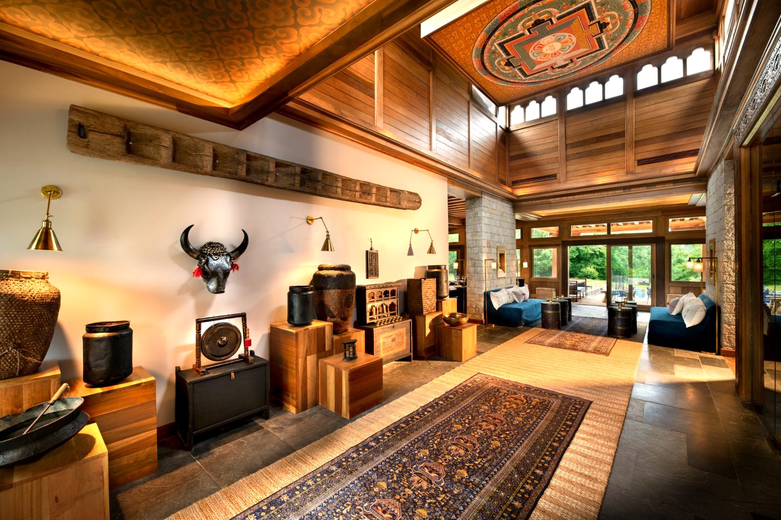 Guest interior at &beyond Punakha River Lodge in Bhutan
