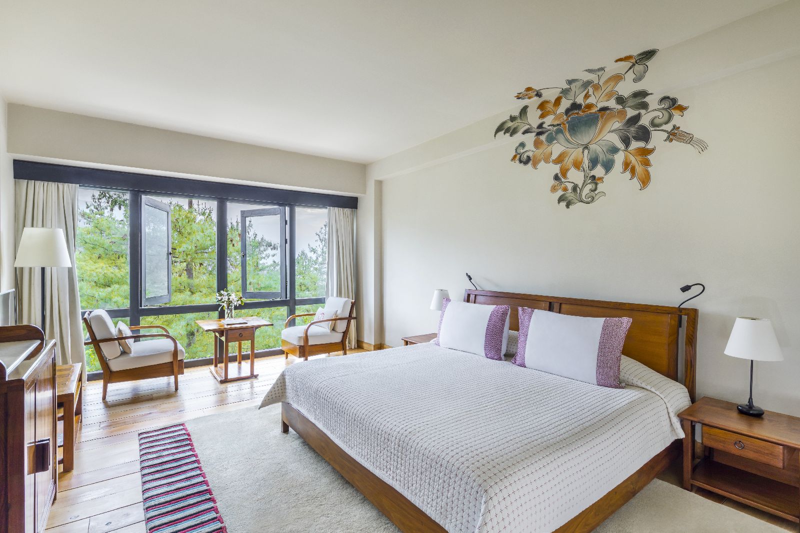 A Valley View Room at the COMO Uma Paro Bhutan
