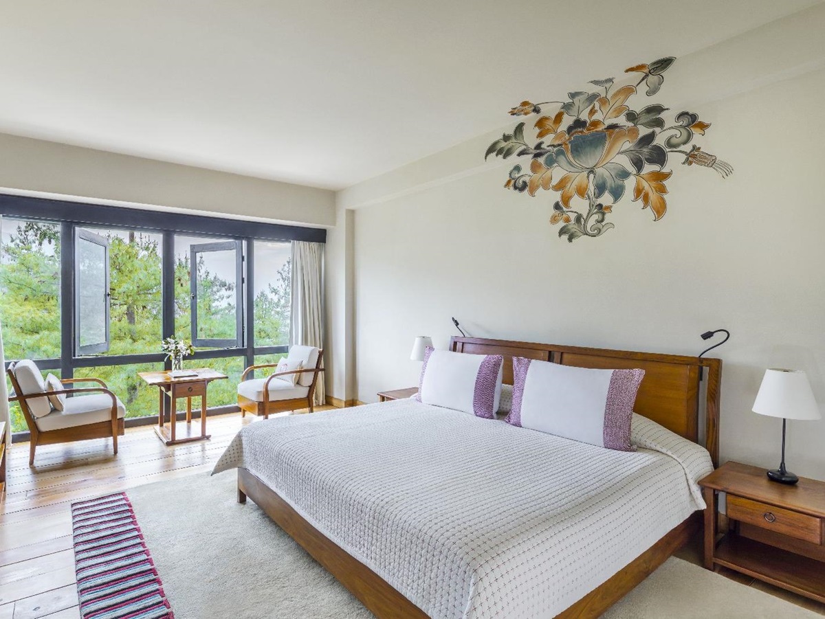 A Valley View Room at the COMO Uma Paro Bhutan