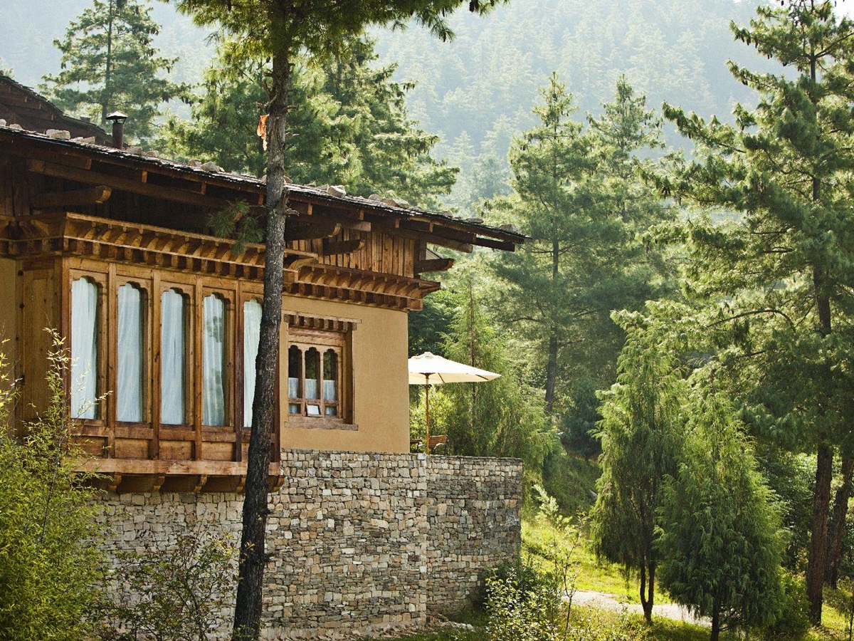 Villa and gardens at the COMO Uma Paro Bhutan