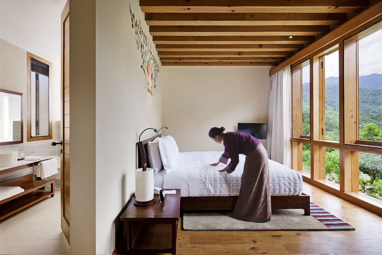 A one bedroom villa at the COMO Uma Punakha in Bhutan