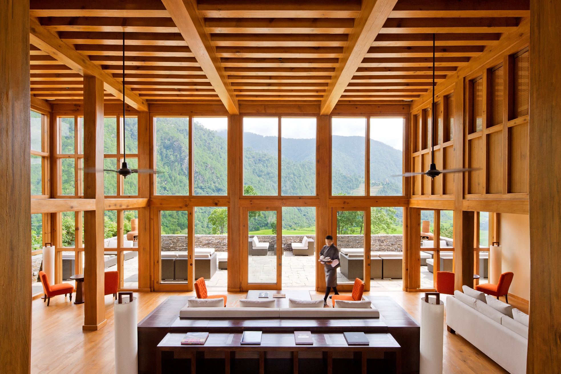 The public area of Como Uma and Punakha, Bhutan