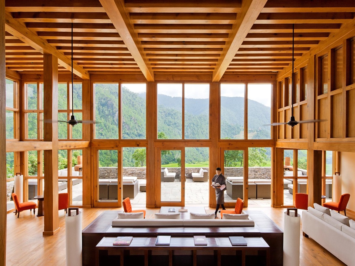 The public area of Como Uma and Punakha, Bhutan
