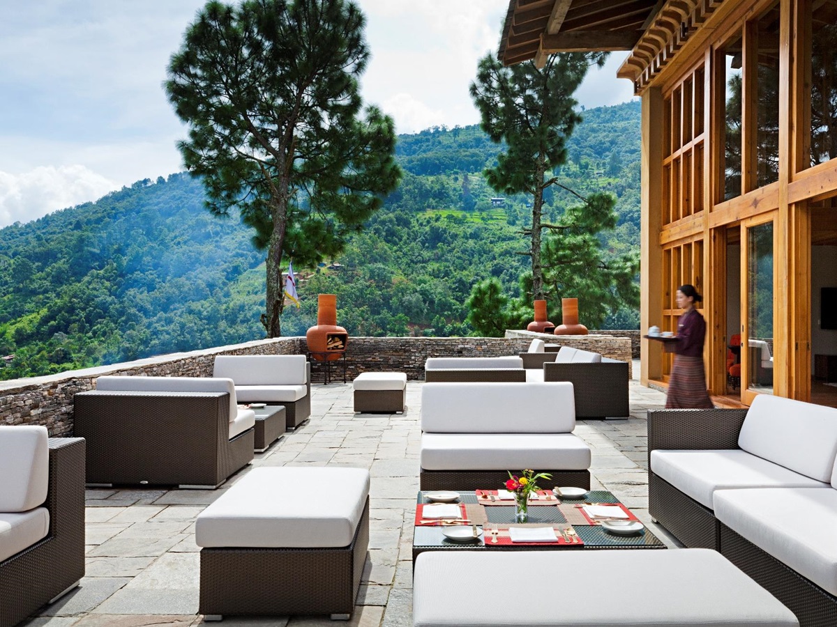 The terrace of Como Uma and Punakha, Bhutan