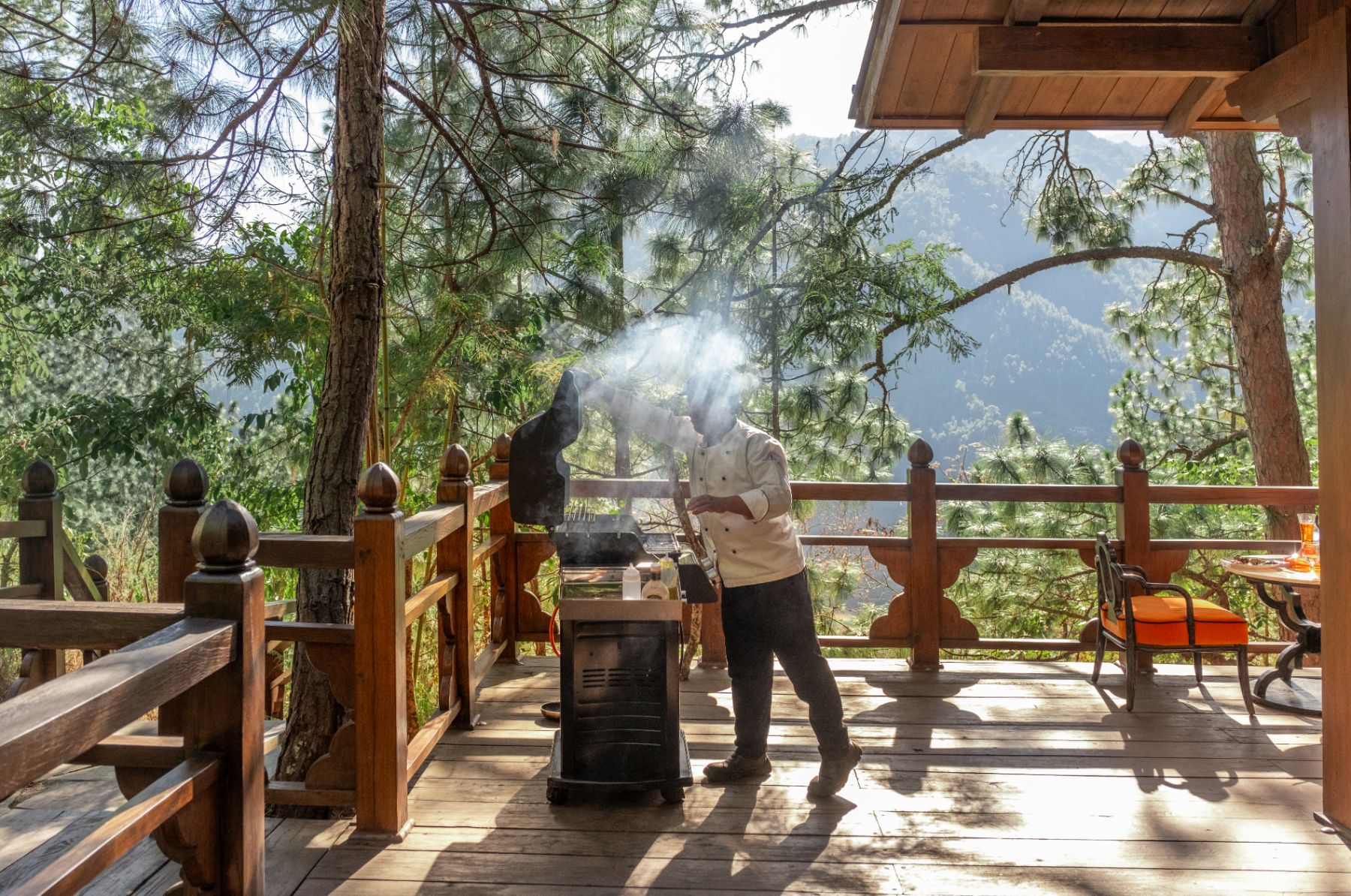 Barbecue at Pemako Punakha in Bhutan