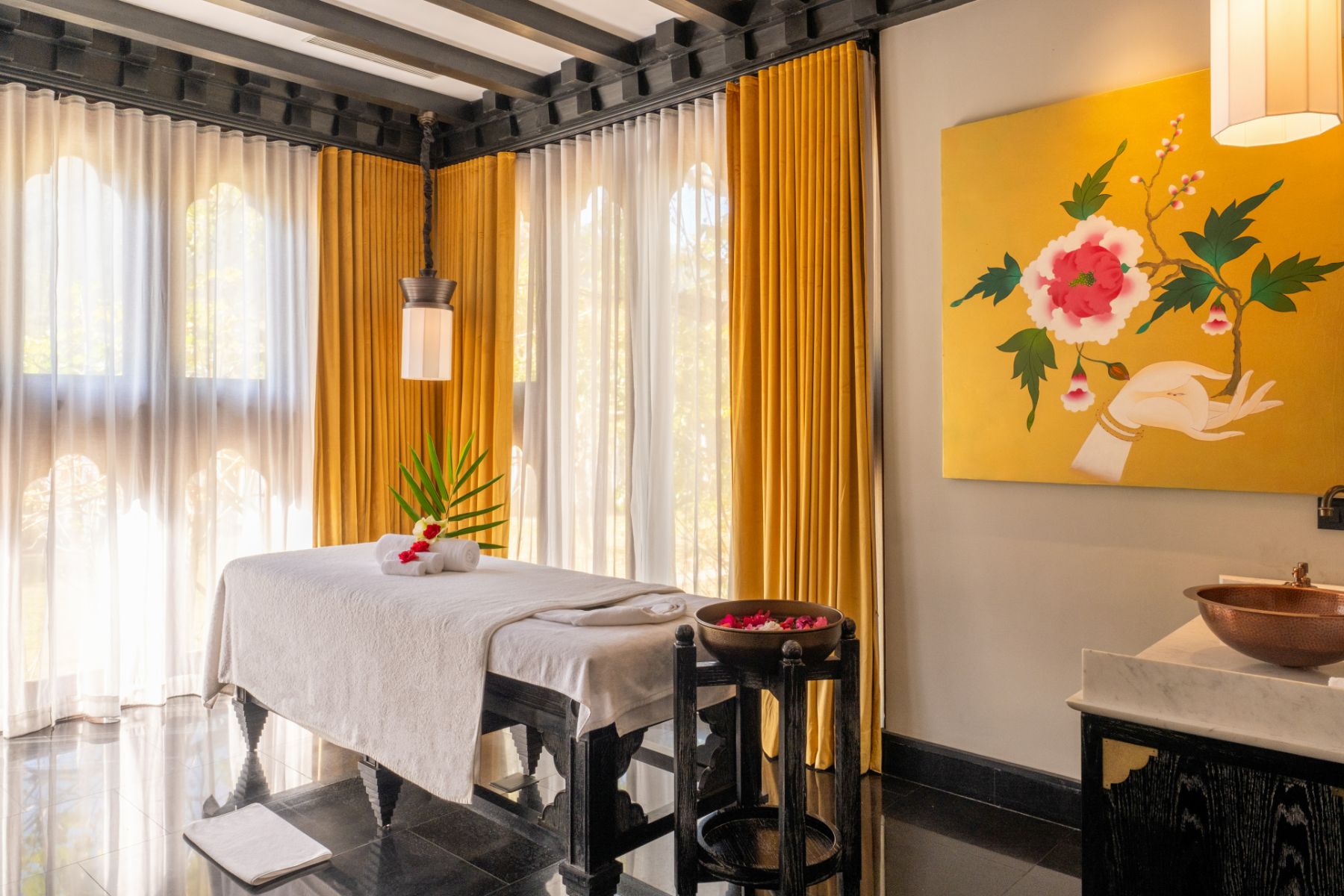 Spa at Pemako Punakha luxury hotel in Bhutan