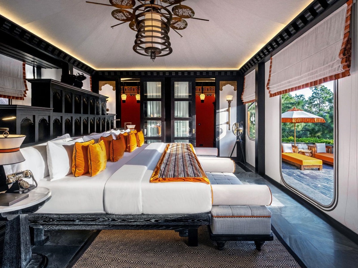 Interior view of a villa at Pemako Punakha in Bhutan