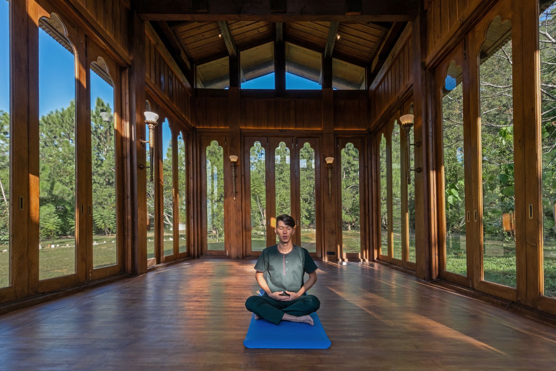 Yoga pavilion at Pemako Punakha in Bhutan