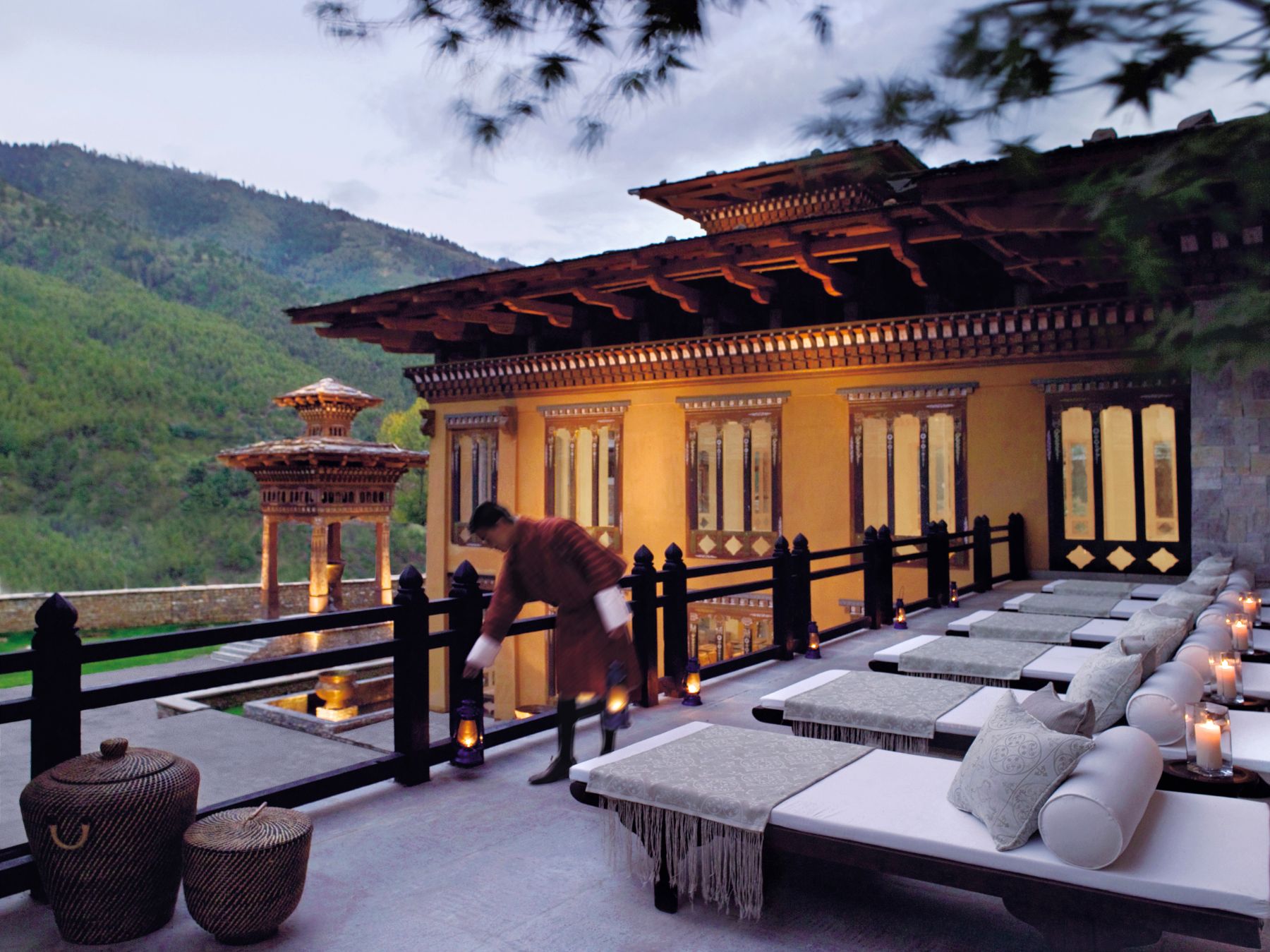 Terrace at Pemako Thimphu in Bhutan