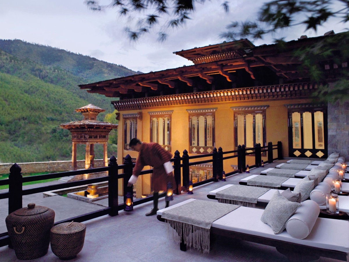 Terrace at Pemako Thimphu in Bhutan