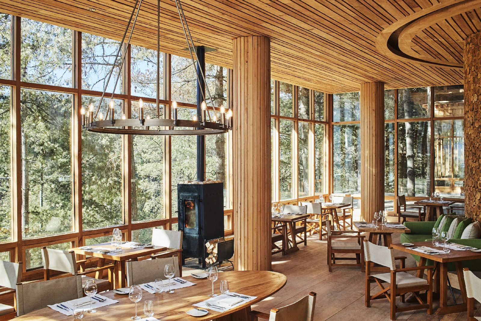 The restaurant at Six Senses Bumthang in Bhutan