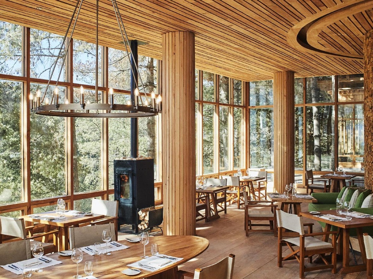 The restaurant at Six Senses Bumthang in Bhutan