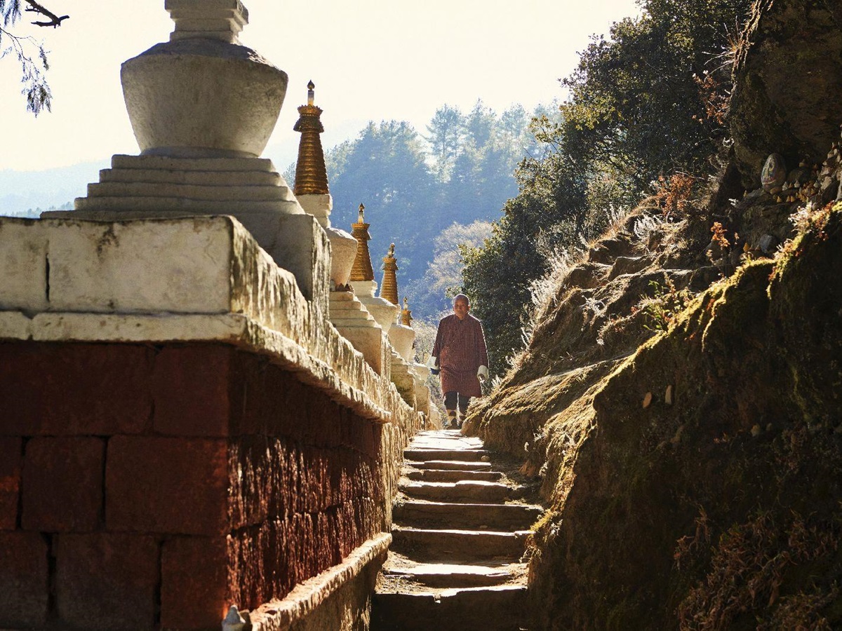 Local man in rural community near Six Senses Bumthang in Bhutan