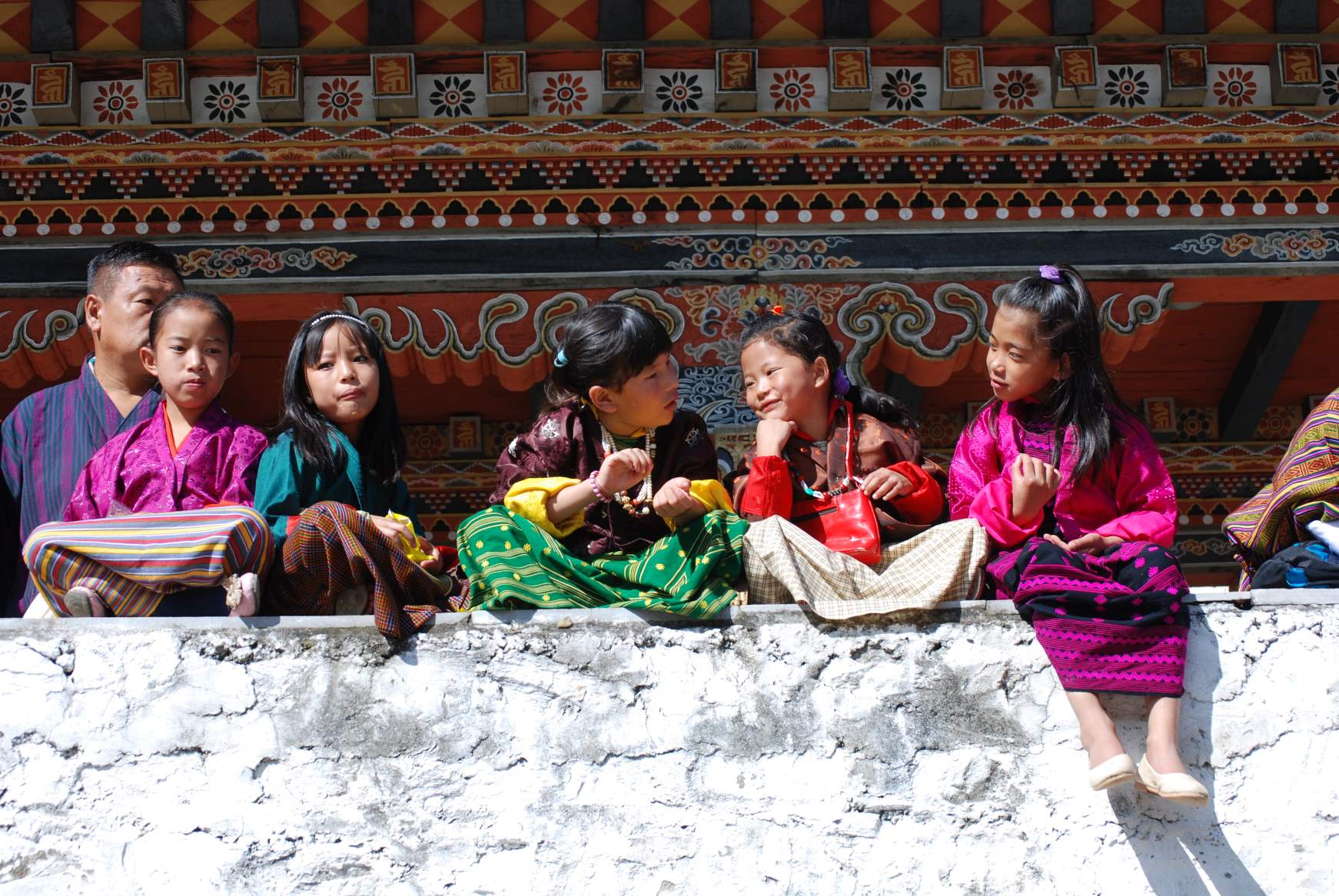 Local children in Bhutan