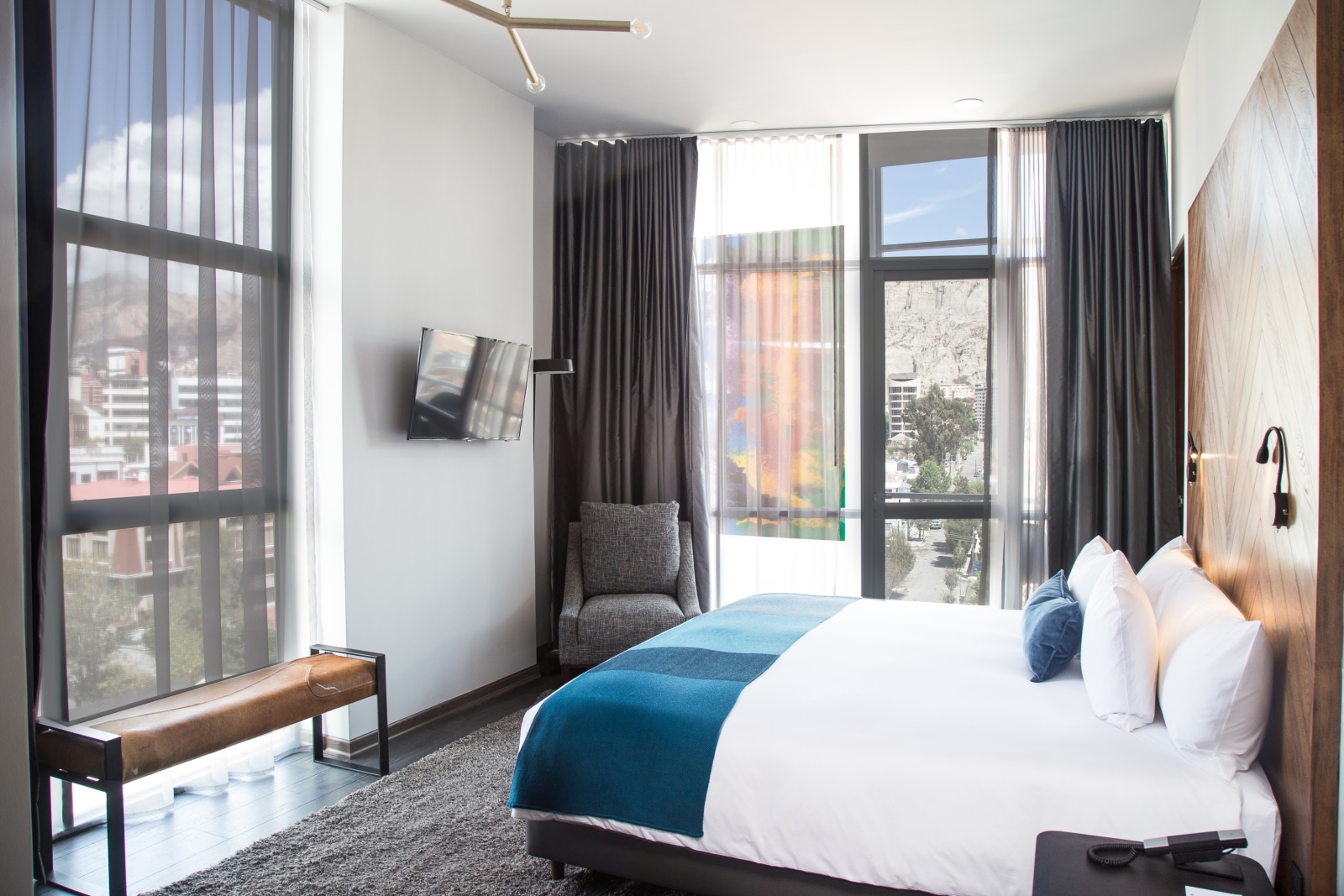 Bedroom at ATIX hotel in Bolivia