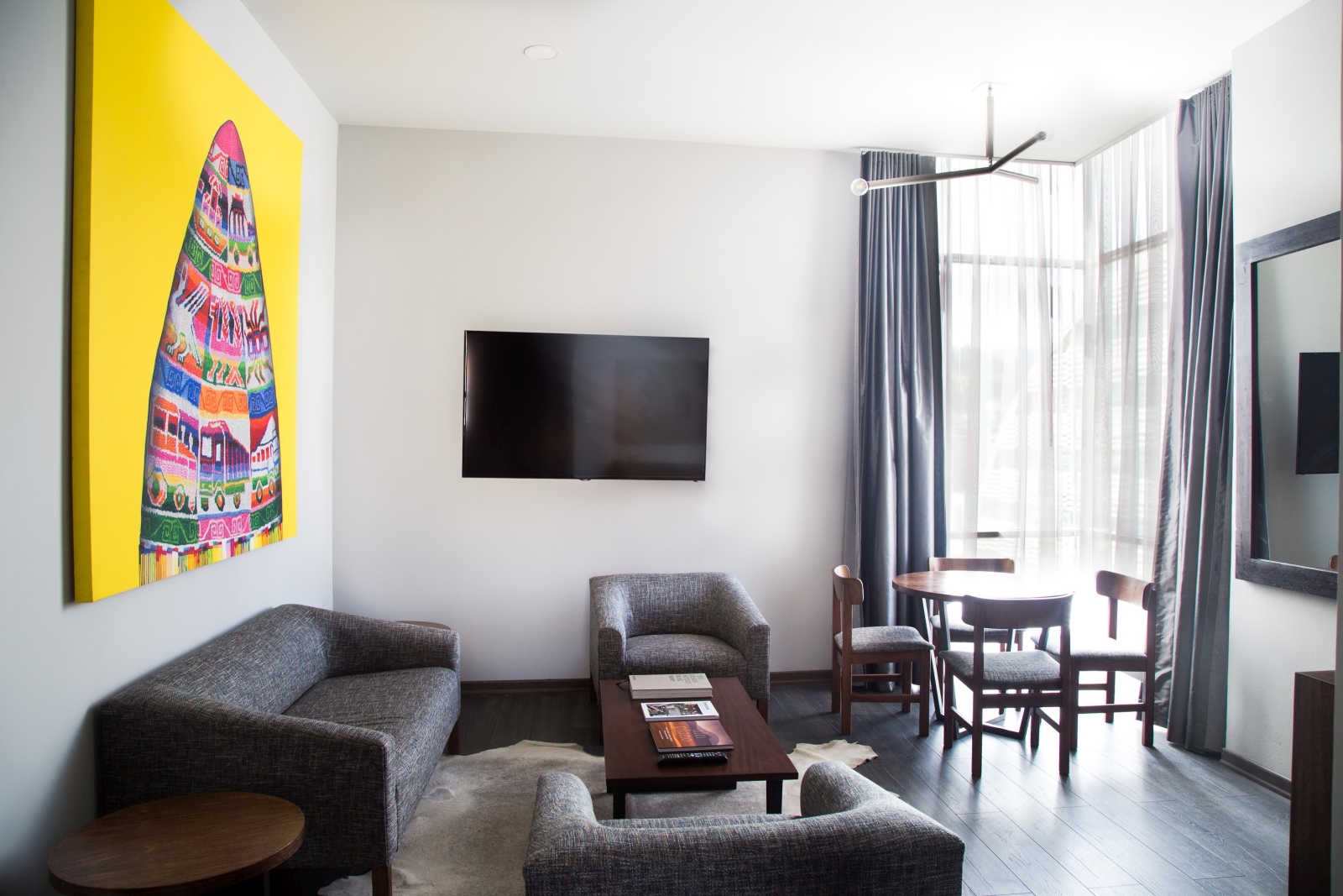 Living room at ATIX hotel in Bolivia