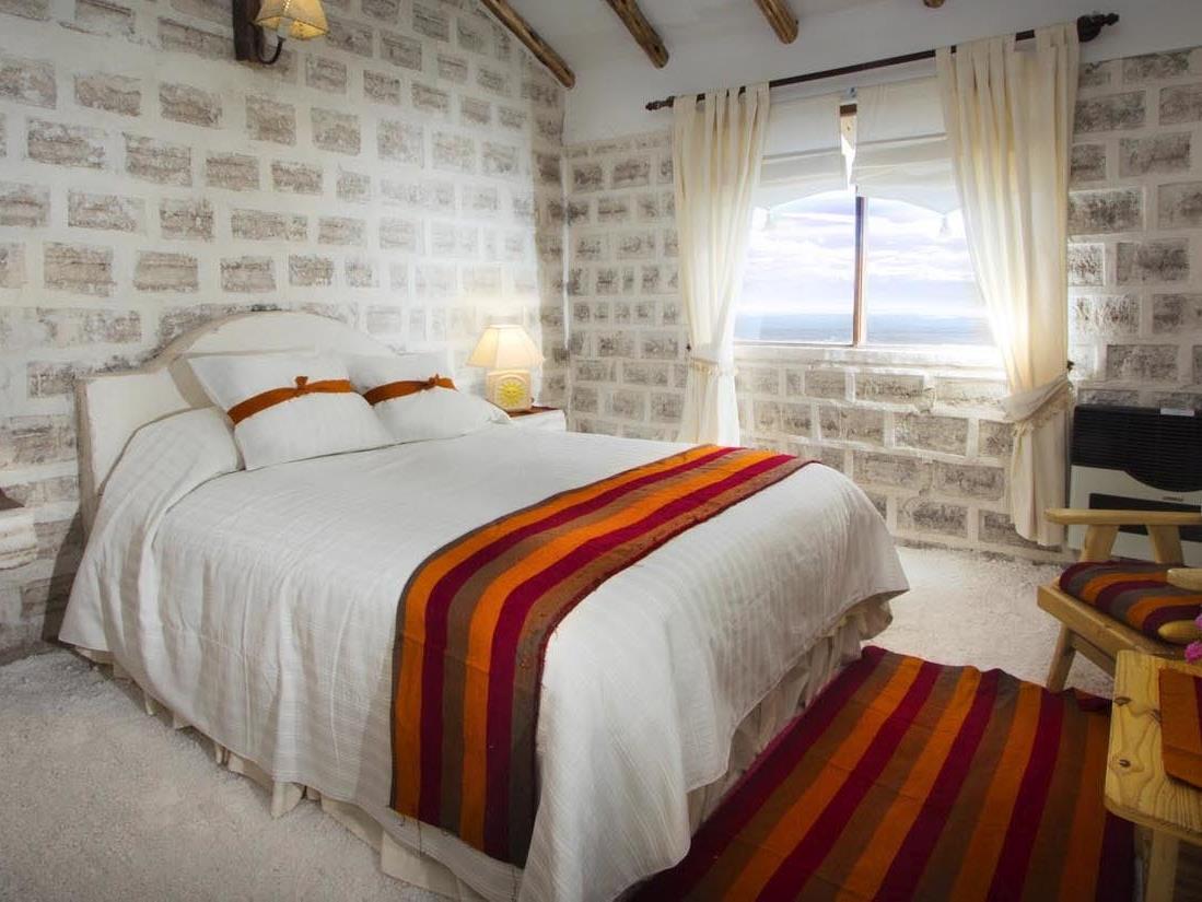 Bedroom at Luna Salada Salt Hotel in Bolivia