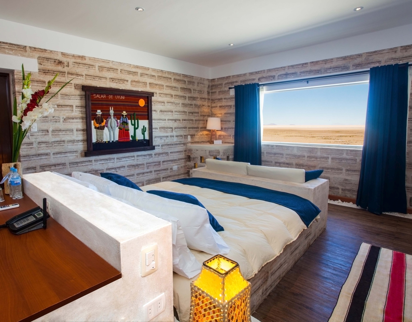 Bedroom at Luna Salada Salt Hotel in Bolivia