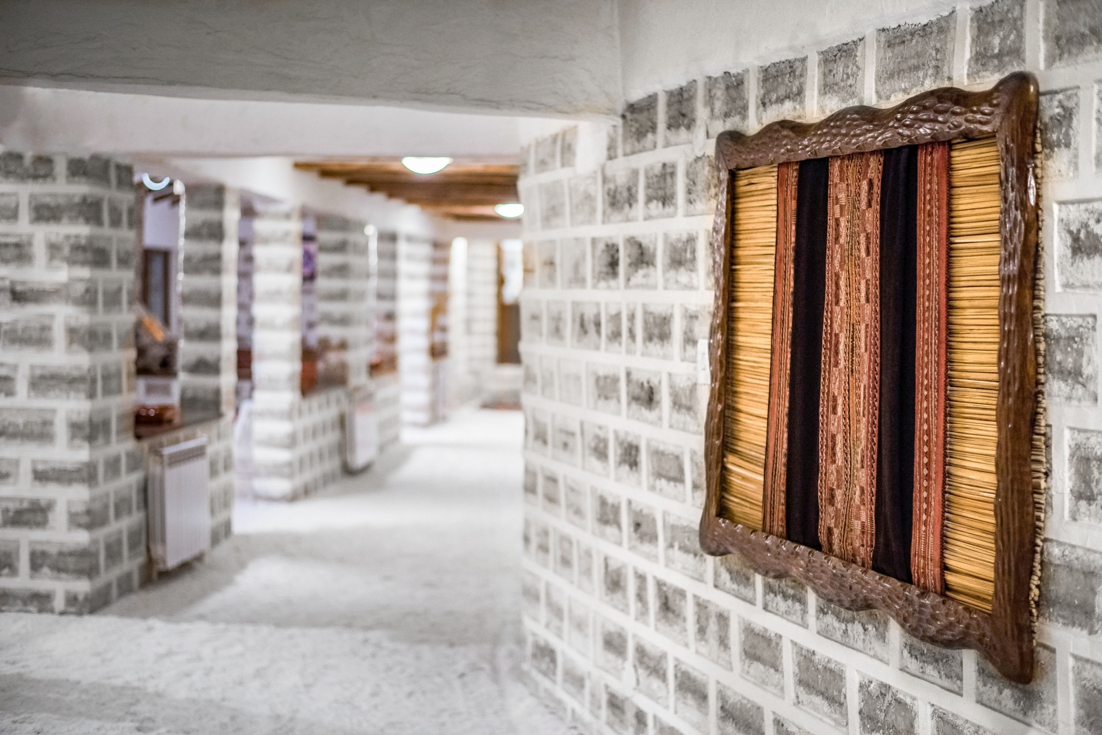 Salt walls at Luna Salada Salt Hotel in Bolivia