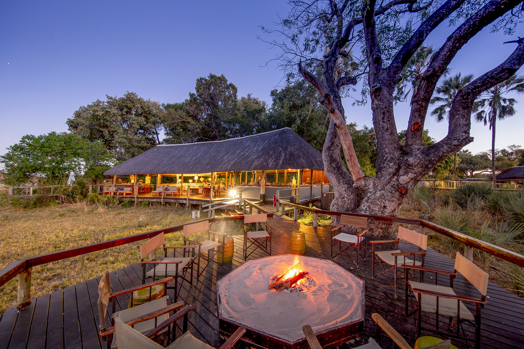 Firepit at Chitabe Lediba camp in the Okavango Delta