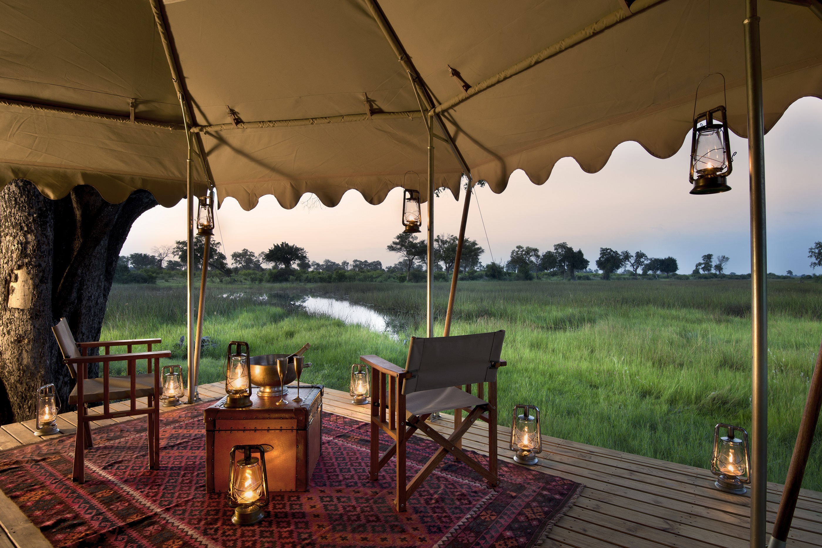 A deck at the Duba Expedition Camp