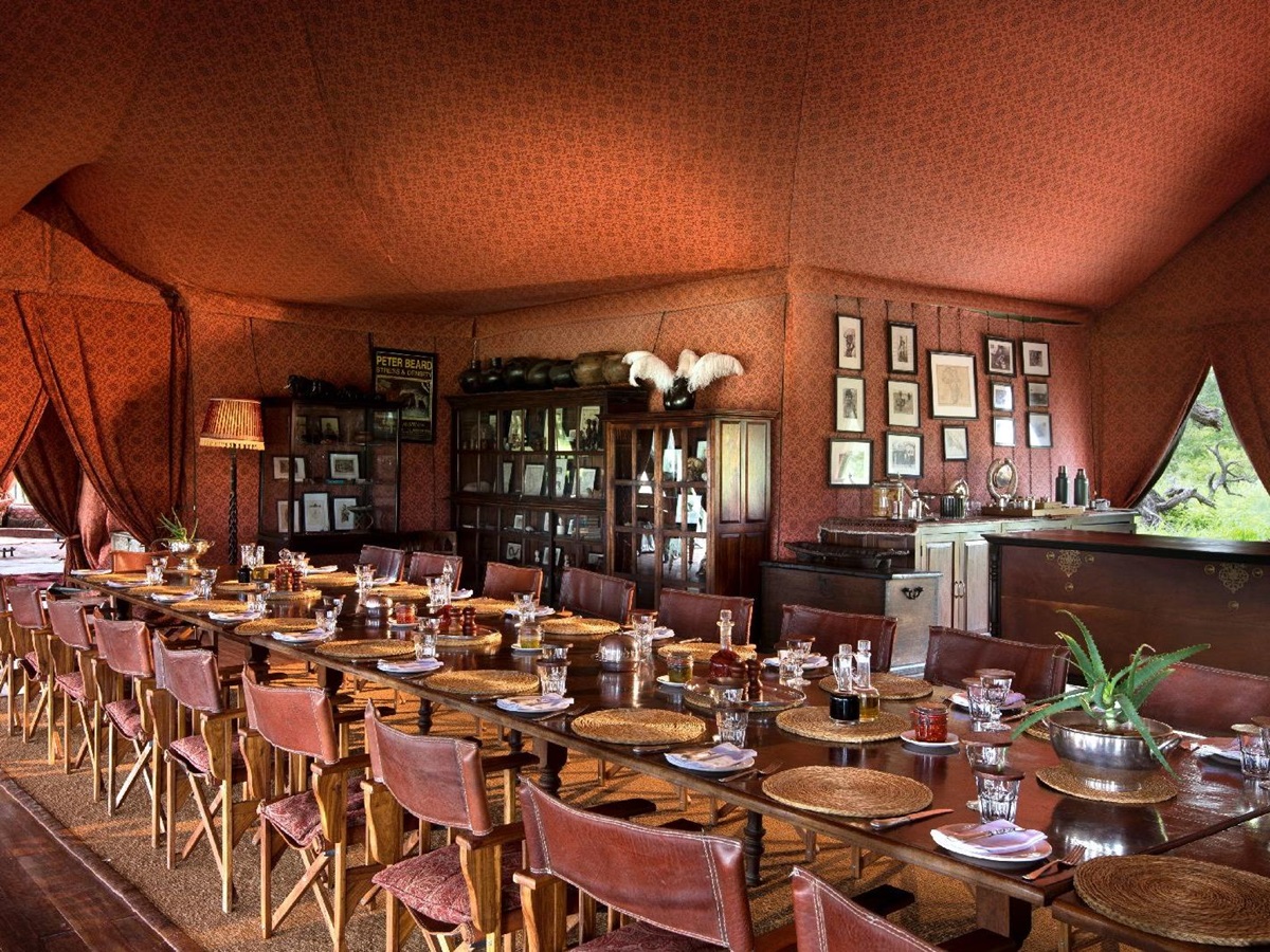 Dining at Jacks Camp Botswana